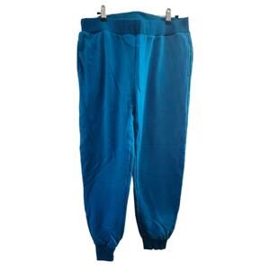 XL "The Label" turquoise blue thick jogger sweatpants with pockets